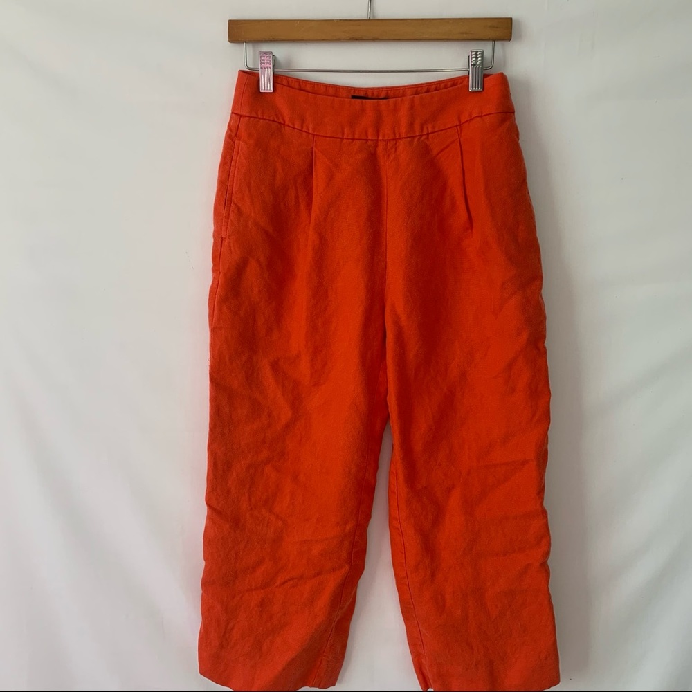 J Crew Orange Solid Cropped Pant
